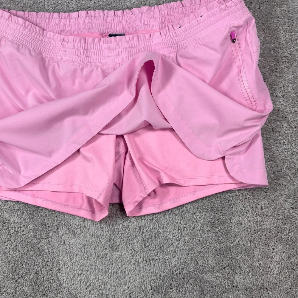 Tek Gear Womens Pink Active Skort Plus 2X Elastic Waist Zip Pockets STRBRY MLT